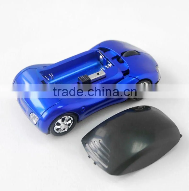 Royal blule PC car shaped 2.4g wireless mouse for computer use
