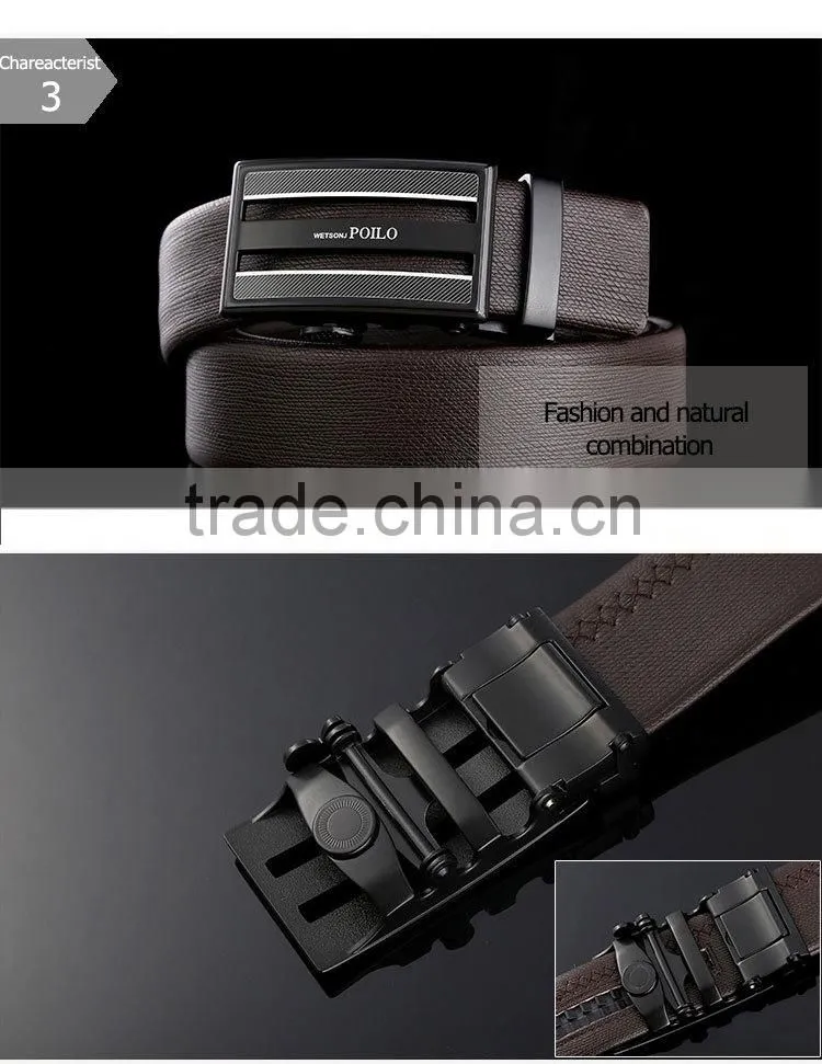 Men casual real leather belt needlepoint belts from our own manufacturer
