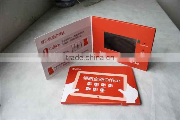 Customized printing LCD video business card 4.3inch video brochure