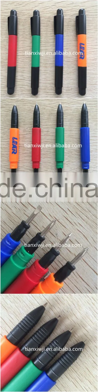 wholesale Creative 2 in 1 screwdriver pens multifunctional ballpoint pen