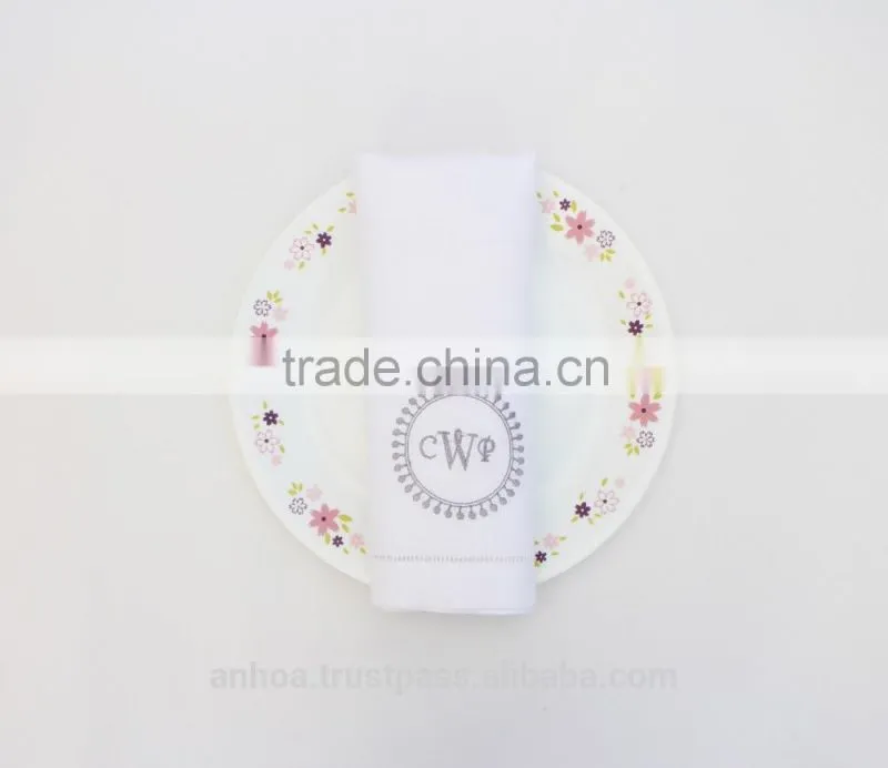 Monogrammed napkin, lastest design table napkin