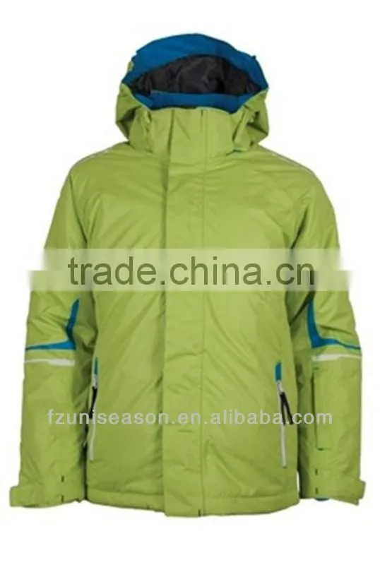 Children green outdoor jacket snow jacket