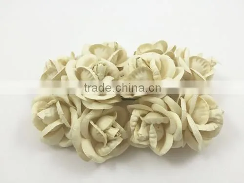 Pale Yellow Cream, Large Handmade Mulberry Paper Flower, Wedding Party, Scrap-booking Crafts
