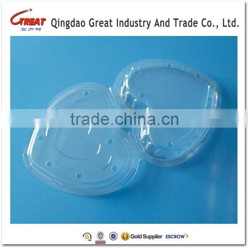 Disposable Plastic Heart shaped Fruit Container