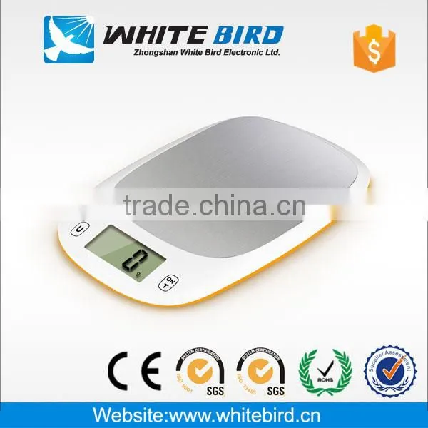 Slim stainless steel platform electronic digital kitchen scale