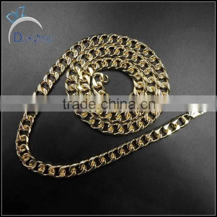 hip hop men's cuban chains necklace, hip hop gold cuban chains