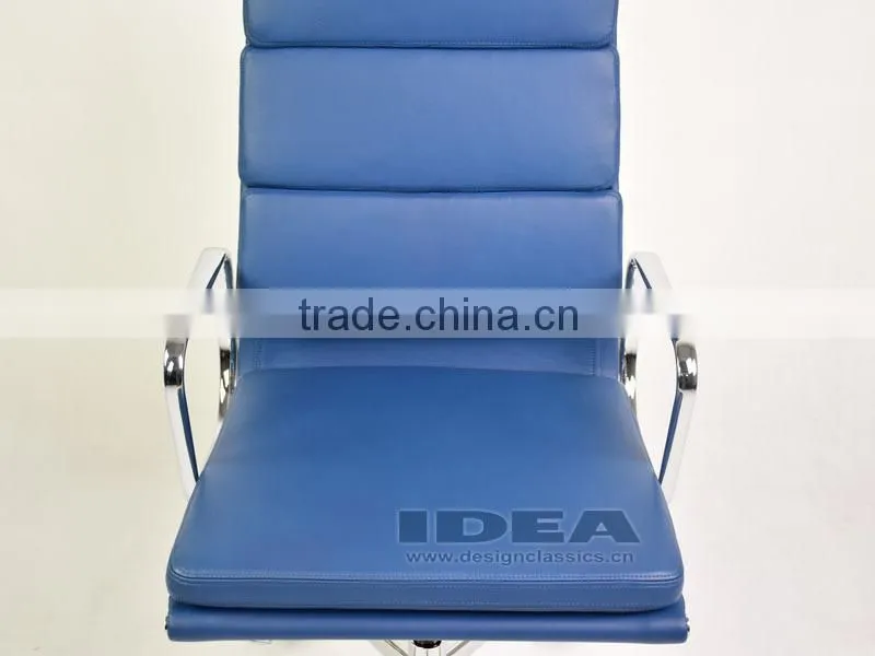 Replica EA219 Charles High Back Office Chair - Navy Blue Color Genuine Leather