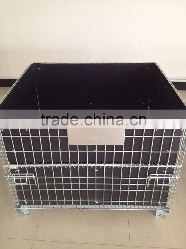 Collapsible steel box pallet for PET storage