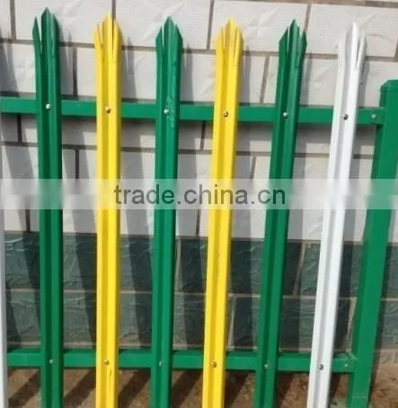 Hot dipped Galvanized Steel Palisade Fencing