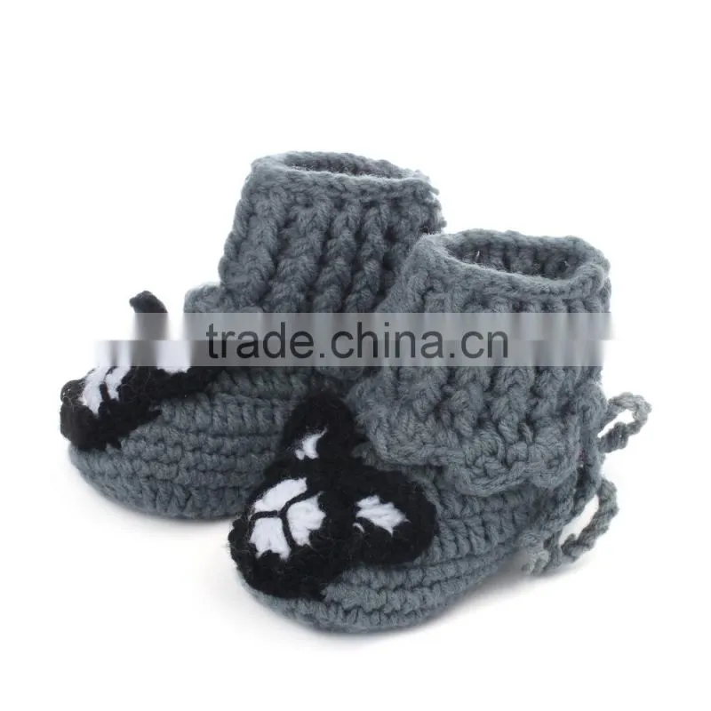 Baby Handmade Crochet Boots Shoes Supplier for 1-10 months old B-0001
