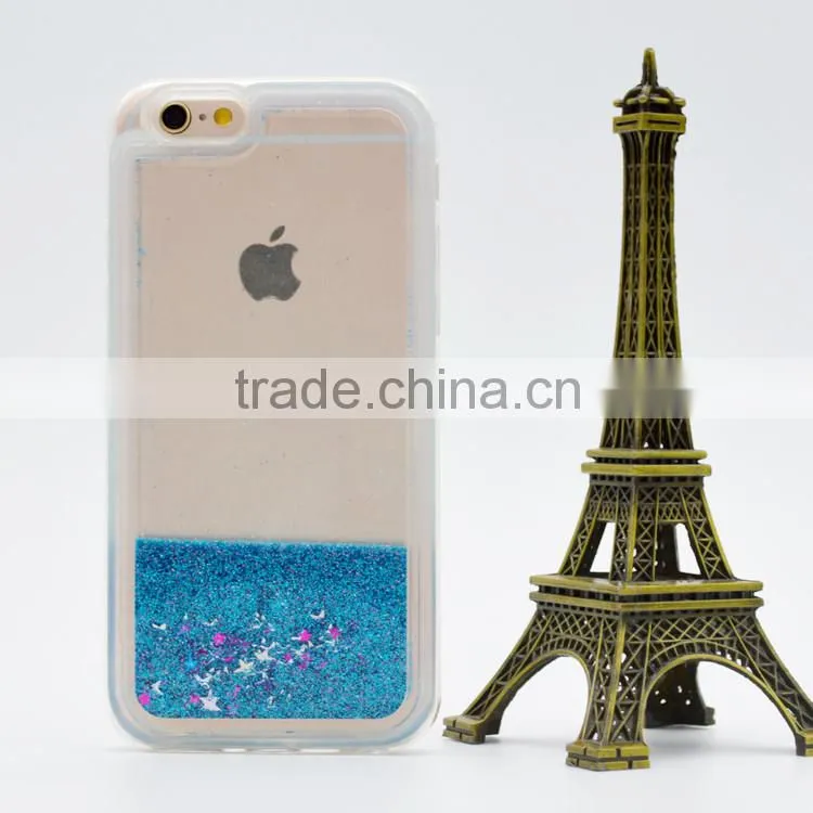 Mobile Phone Jelly TPU Case For Iphone 6 4.7",For Iphone 6 Case TPU Quicksand Liquid Glitter Case