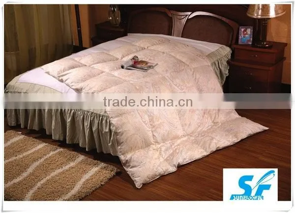 royal printed cotton goose down feather comforter/ micro fiber blanket quilt/patchwork quilt