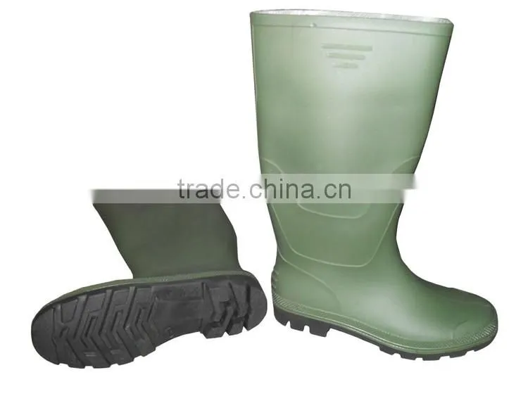 green pvc rain shoes without steel toe,wellington boots