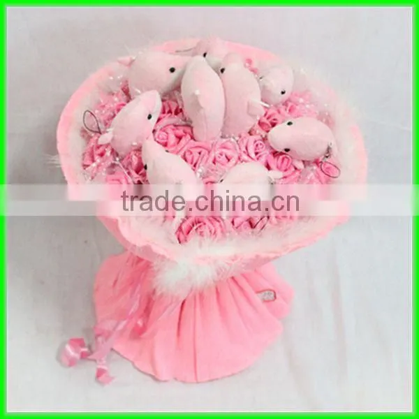 2013 new designs plush doll bouquet toy