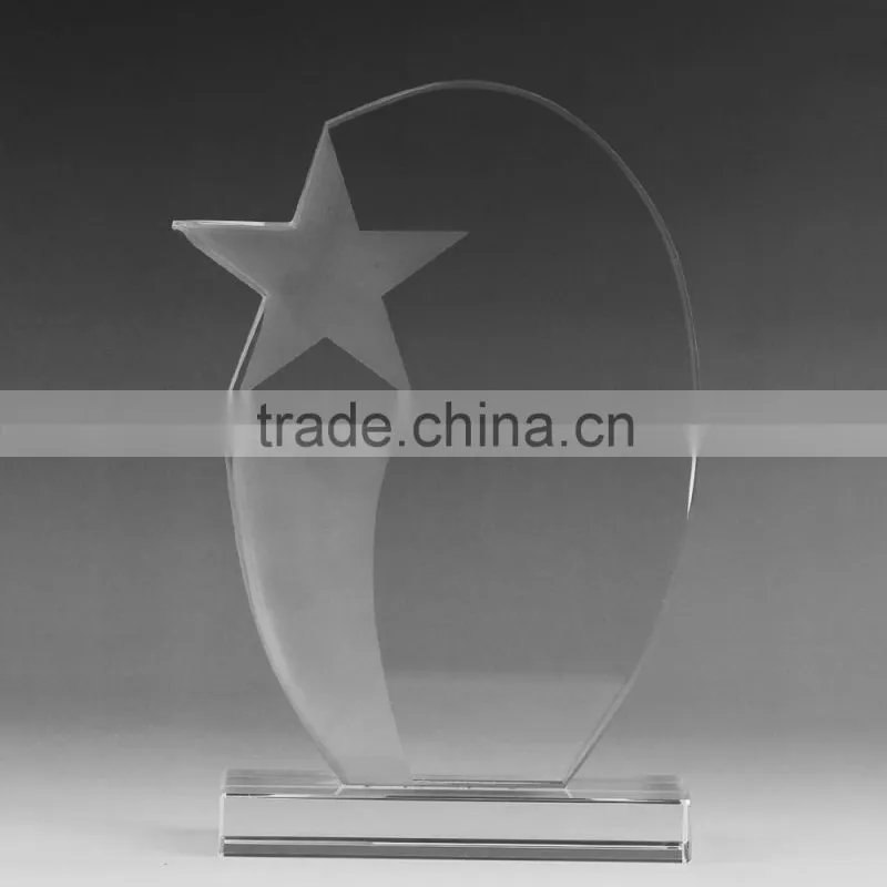 China cheap crystal star award crystal star trophies and awards