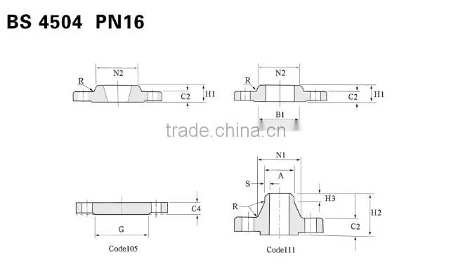 BS 4504 PN16 hot rolling and plate steel FLANGE