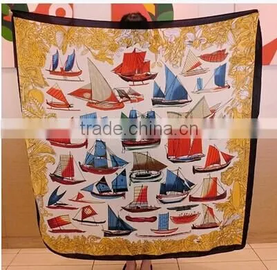 Beautiful new design polyester printed lady fashion scarf silk