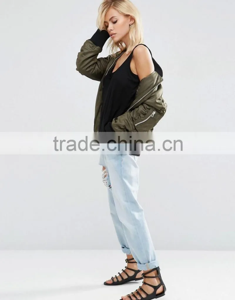 Latest design fashion women clothes side split tops alibaba wholesale tank top