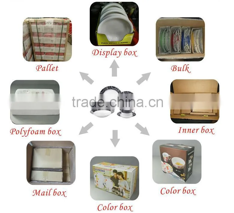 Wholesale bulk custom decal printing round ceramic serving plates
