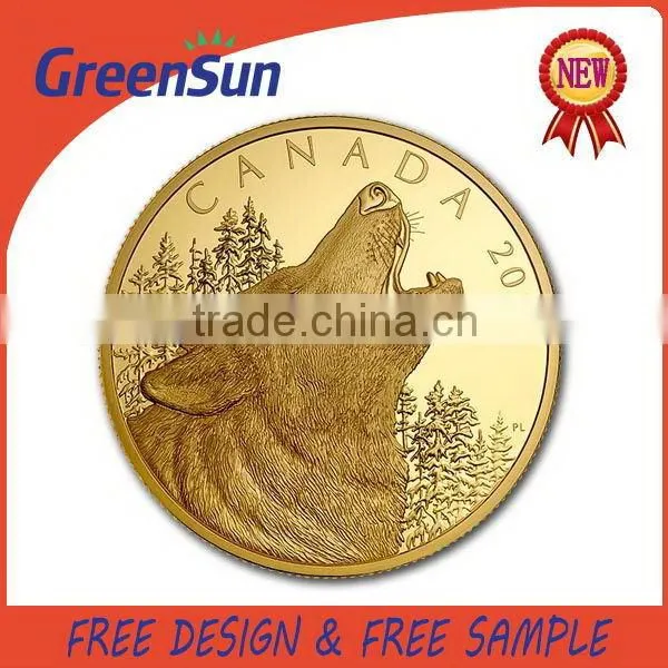 2015 New Hot Fashion custom company logo golden coin