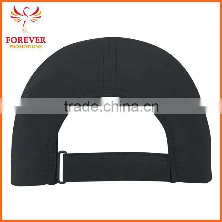 Chinese Supplier Ployester Black Baseball Cap With Reflective Sandwich Visor Hat