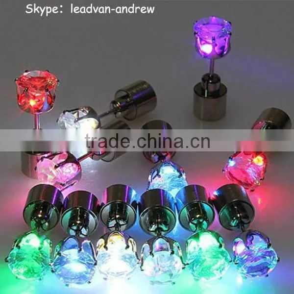 2016 Party Events Supply Novelty Light Up Earrings Colorful LED Earrings