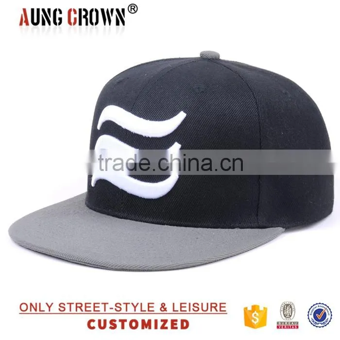Fashion hip-hop custom made 3d embroidered snapback cap hat