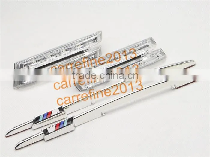 led side marker lights for E46 LCI Facelift clear with M logo LED side marker for BMW