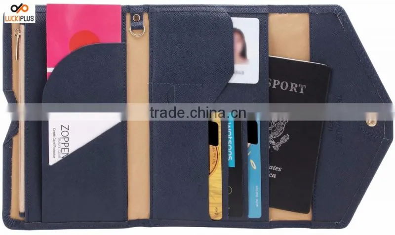 Luckiplus Inventory Multi-purpose Rfid Blocking Passport Wallet Organizer Holder