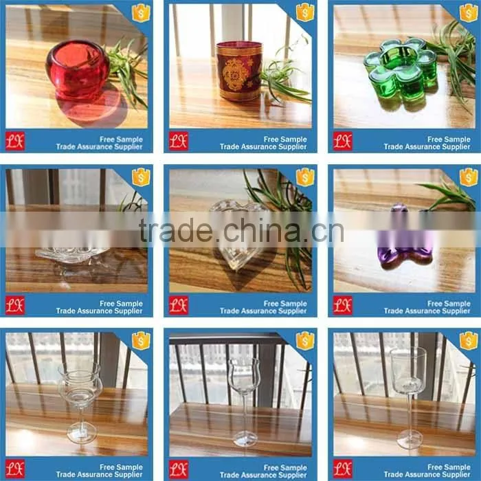 High quality short decal glass tumblers for candles