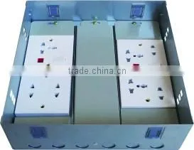 Electrical Floor Box/Floor Outlet Box/under floor service box with 13A SWITCHED SOCKET PLATES