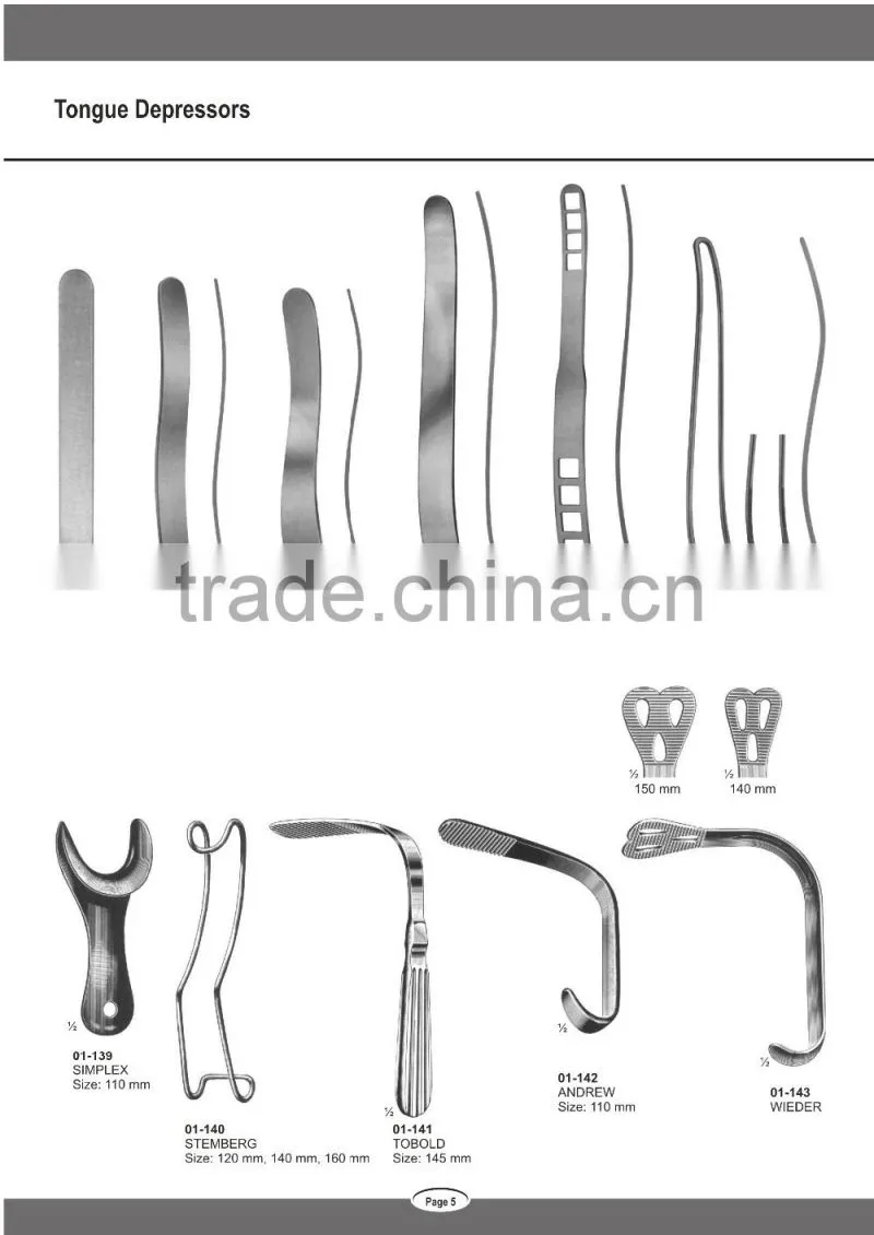 Surgical Tongue Depressors Surgical Instruments Made in Sialkot Pakistan