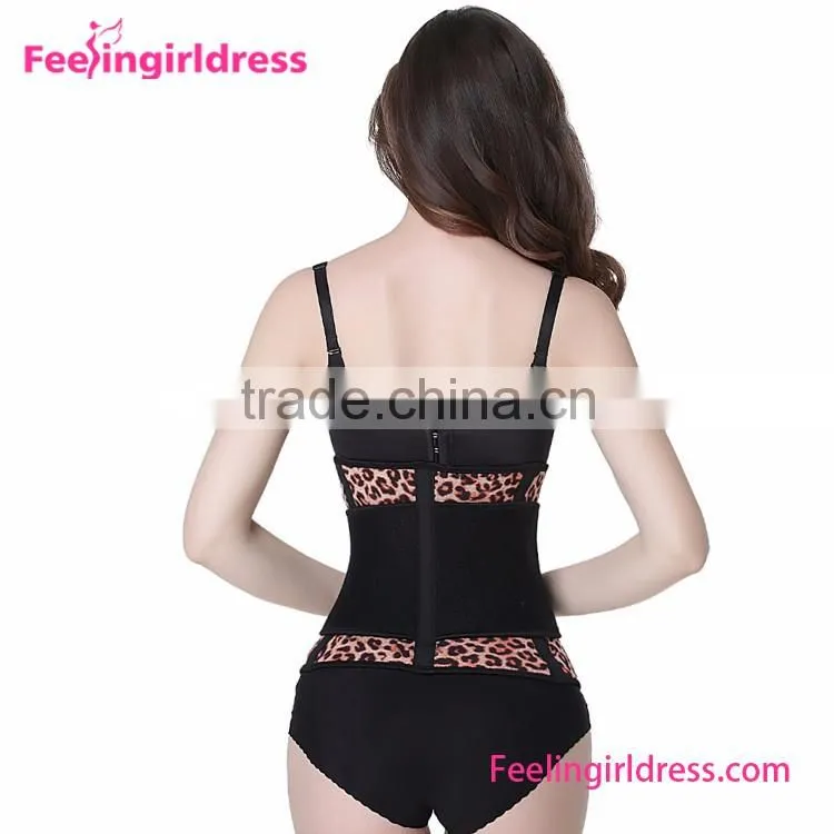 No moq leopard print adjustable gym waist trimmer belt