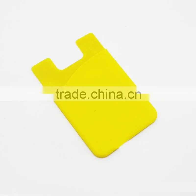 Silicone smart card holder for mobile phone sticked on mobile phone