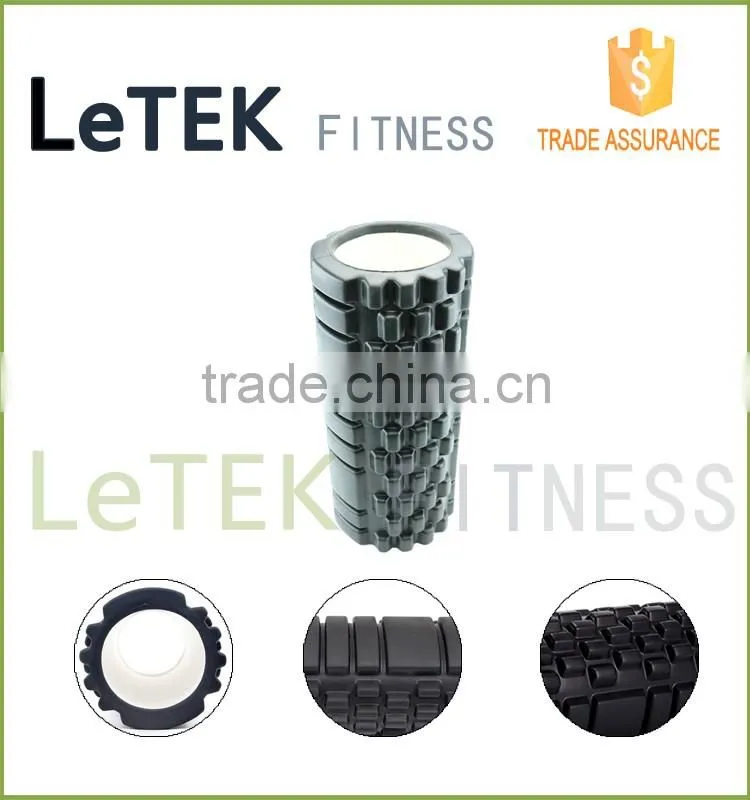 Hollow EVA Foam Pilates Yoga Roller Grid Fitness Exercise Physio Gym Back Massage Tool