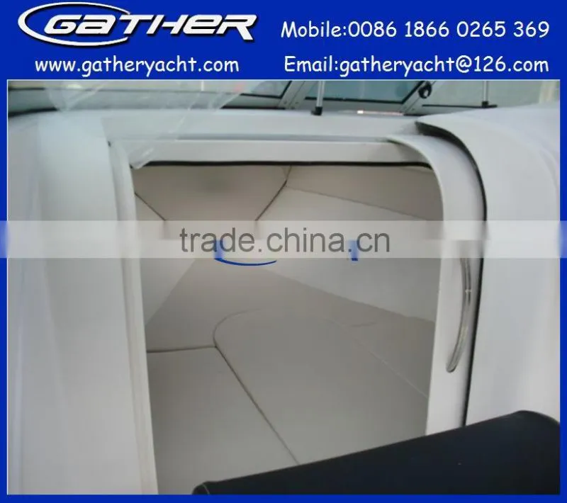 2014 hot sale 5.5m fiberglass cuddy cabin boat