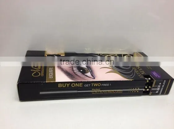 MENOW Waterproof 3d Black Dense Eyelash Mascara eyelash glue + 2 pcs 296B-M10006 eyeliner