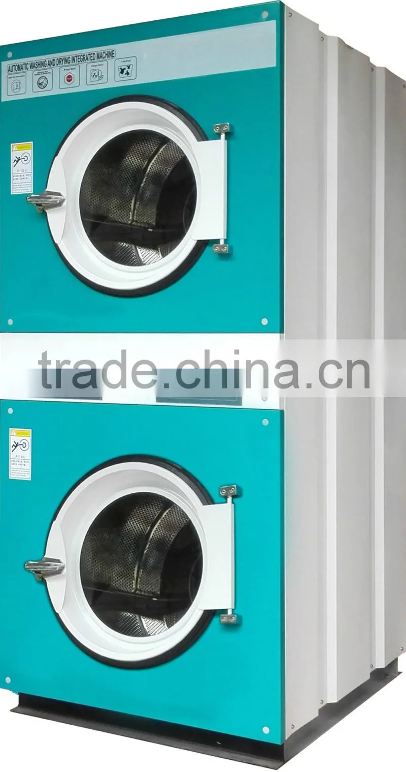 10kg gas double layer coin operate clothes dryer with Promotional price for laundromat