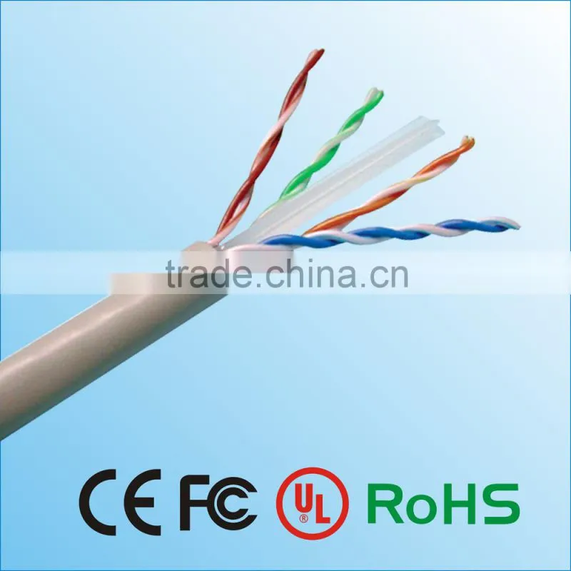 305m/roll 24awg CCA/BC UTP Cat6 network cable