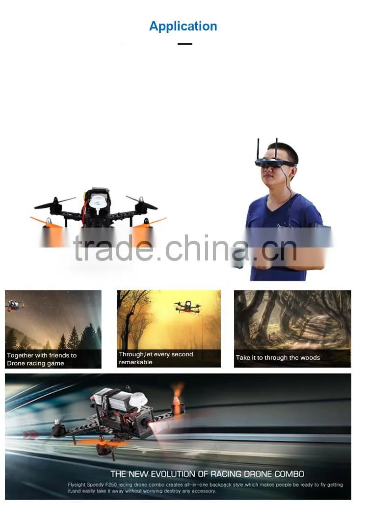 H1783 New Flysight RTF Speedy F250 V1.0 Combo 3K Full Carbon Fiber Frame FPV Racing HD Camera Quadcopter All in One Accessories