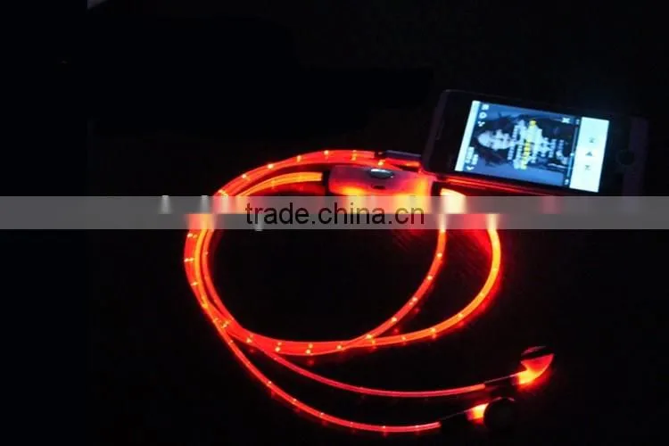 3.5mm LED Earphones For mobile phones music cell phones headphones