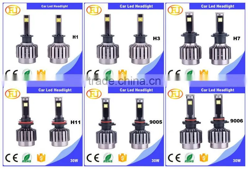 h11 car led headlight 30w led headlight bulbs 12v r4 led headlight