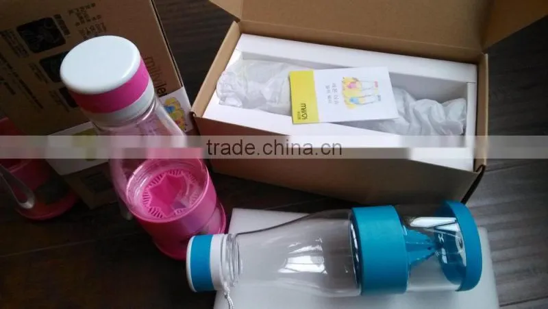 BPA free plastic lemon bottle fruit infusion water bottle health care innovative design plastic bottle