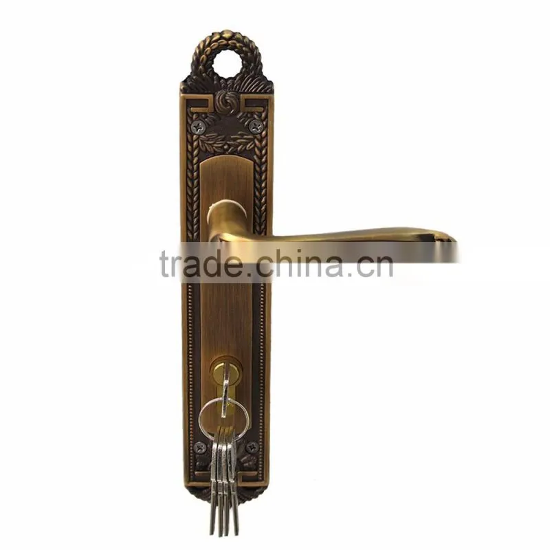 TRI-CIRCLE zinc alloy double sided door handle lock, handle door lock set