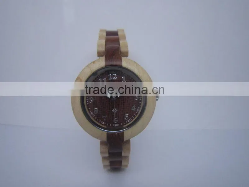 Europe and America Hot Selling Women wooden watch with Japan movement and quartz movement for hot sale