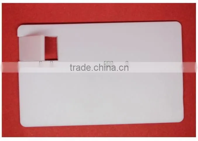 Business Card Shape Plastic USB Flash Driver Free double-sided color printing