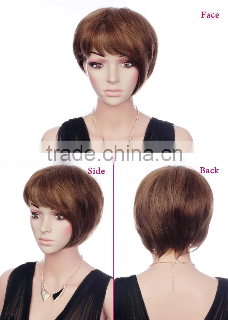 Chrismas on sale now New arrival perfect black women synthetic wigs short