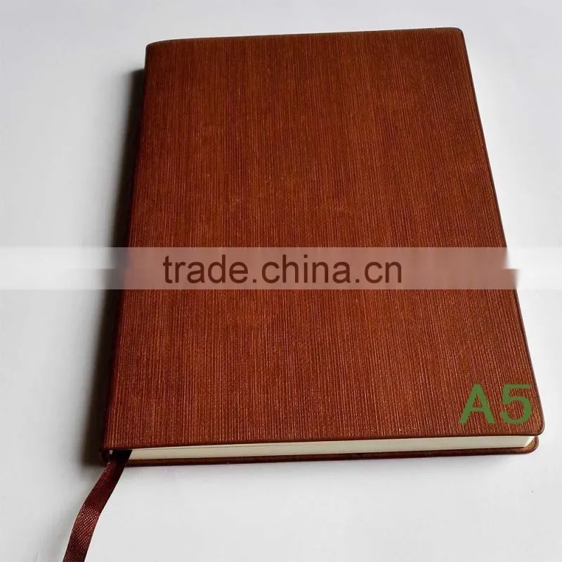 custom a5 size perfect bound soft cover PU leather note book Pocket PU notebook