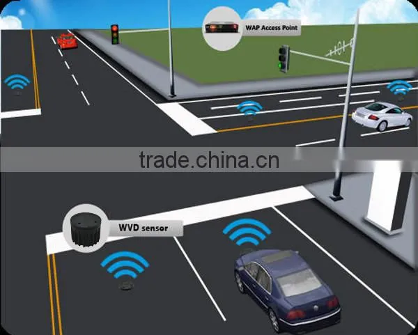 Traffic wireless vehicle detection sensor for traffic signal light optimization replace loop detector