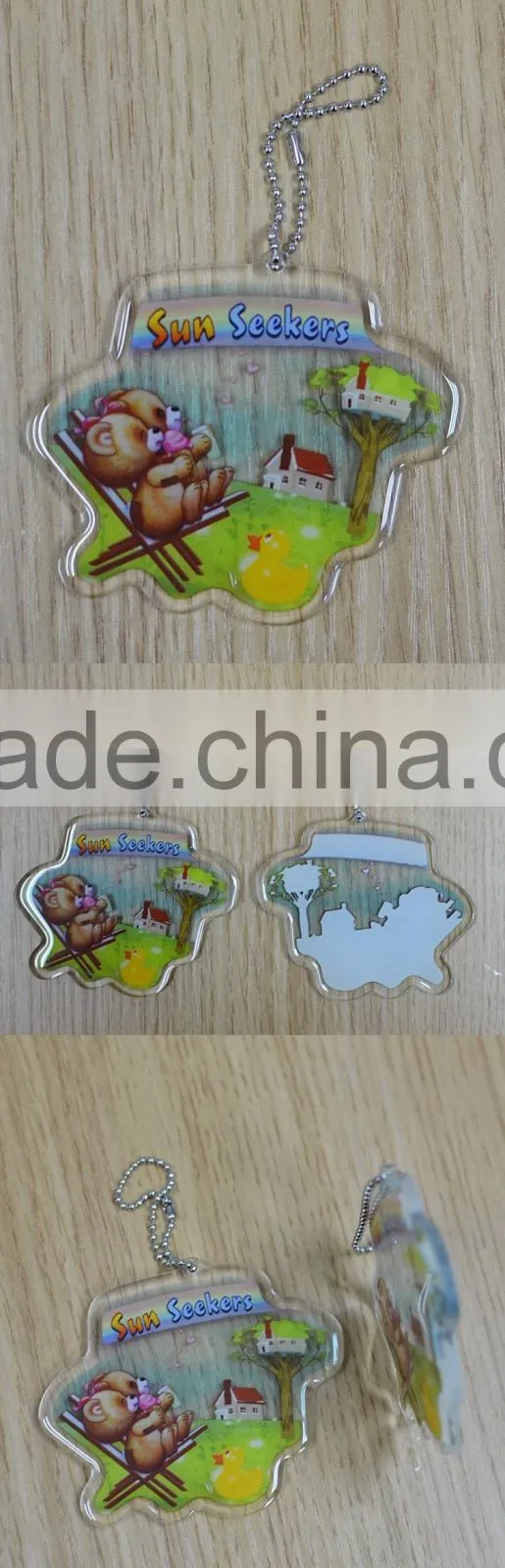 Flower Keychain Customized, Mink acrylic Keychains